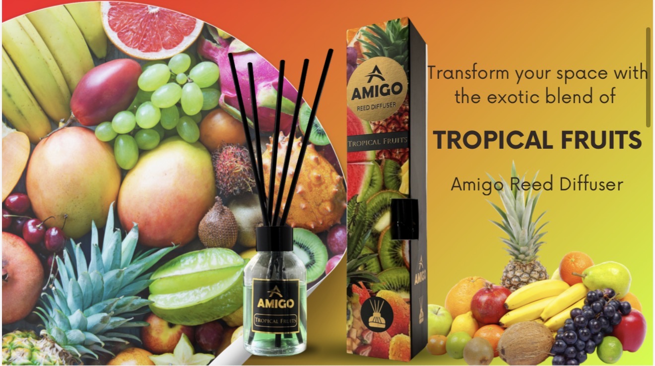 Tropical Fruits Reed Diffuser By Amigo