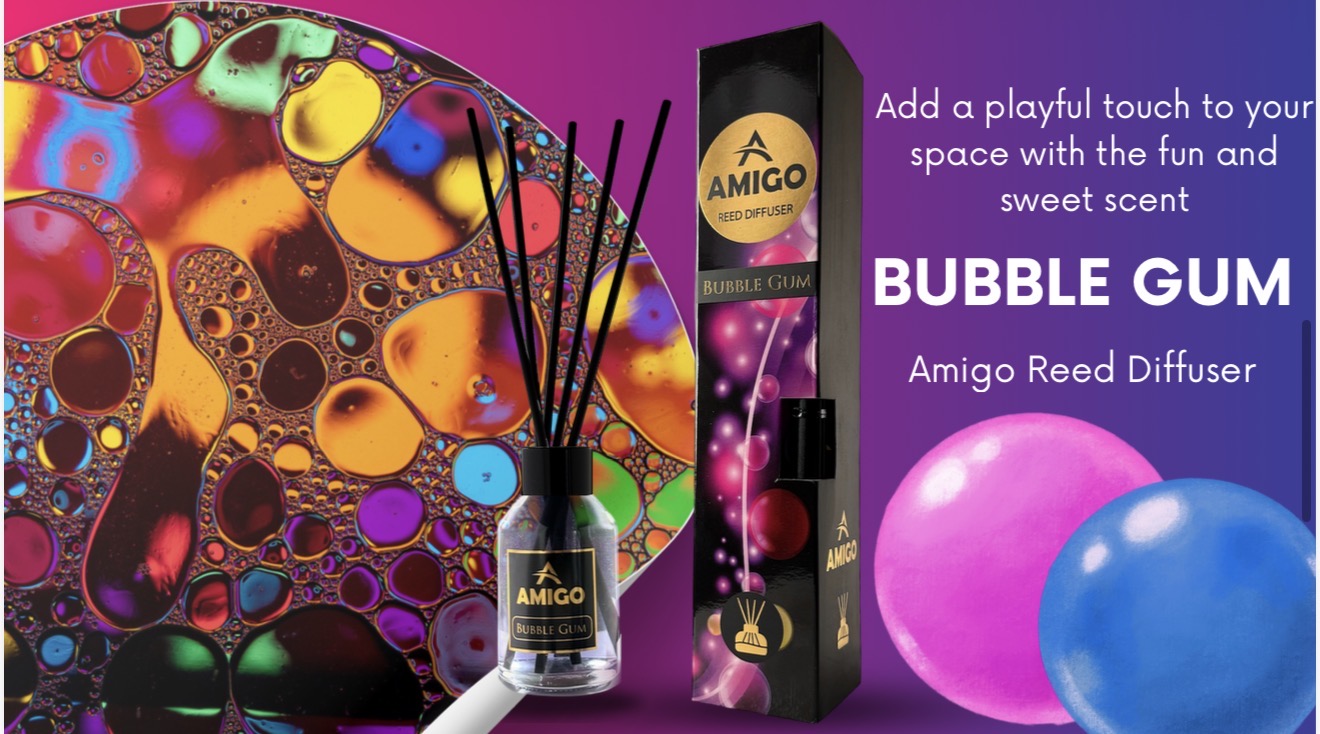 Bubble Gum Reed Diffuser By Amigo