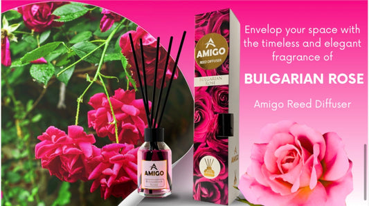 Bulgarian Rose Reed Diffuser By Amigo
