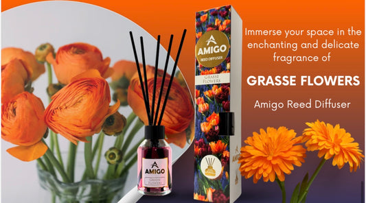 Grasse Flowers Reed Diffuser By Amigo