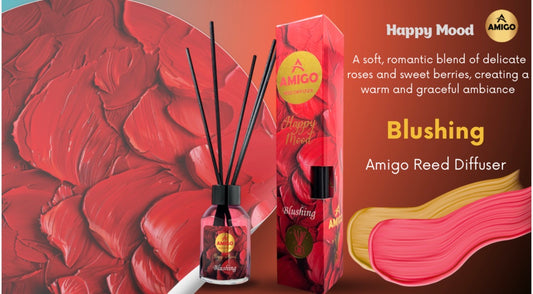 Blushing Reed Diffuser Happy Mood By Amigo